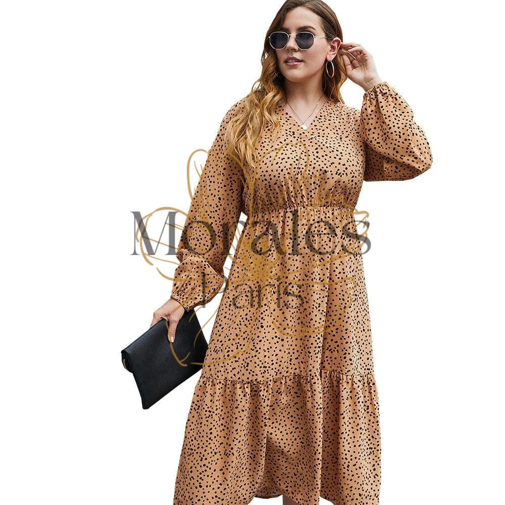 Robe Boho Grande Taille Léopard – Image 9