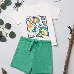 Ensemble coloré avec t-shirt et short - Enfant garçon