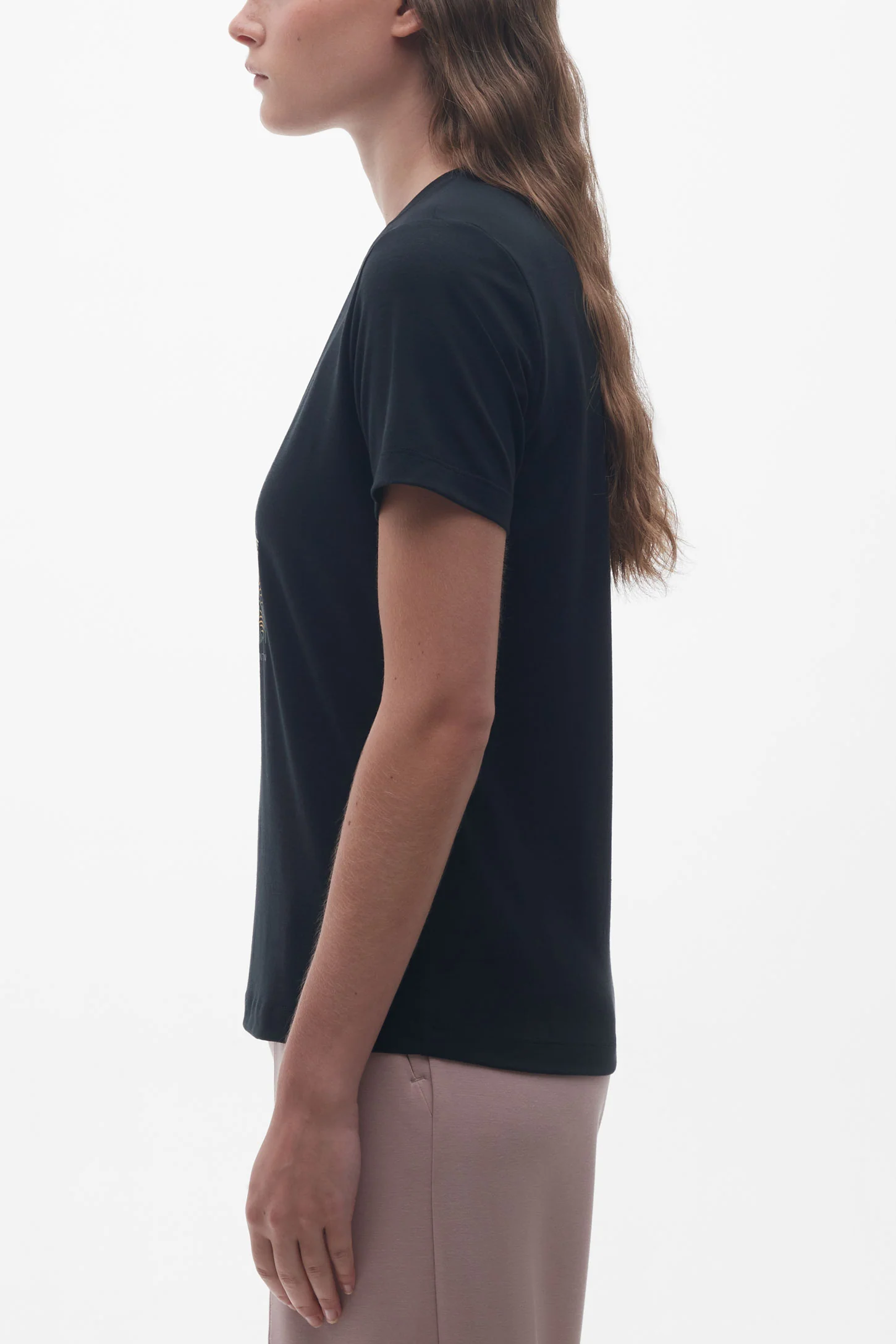 T-shirt col rond mérinos - Femme – Image 2