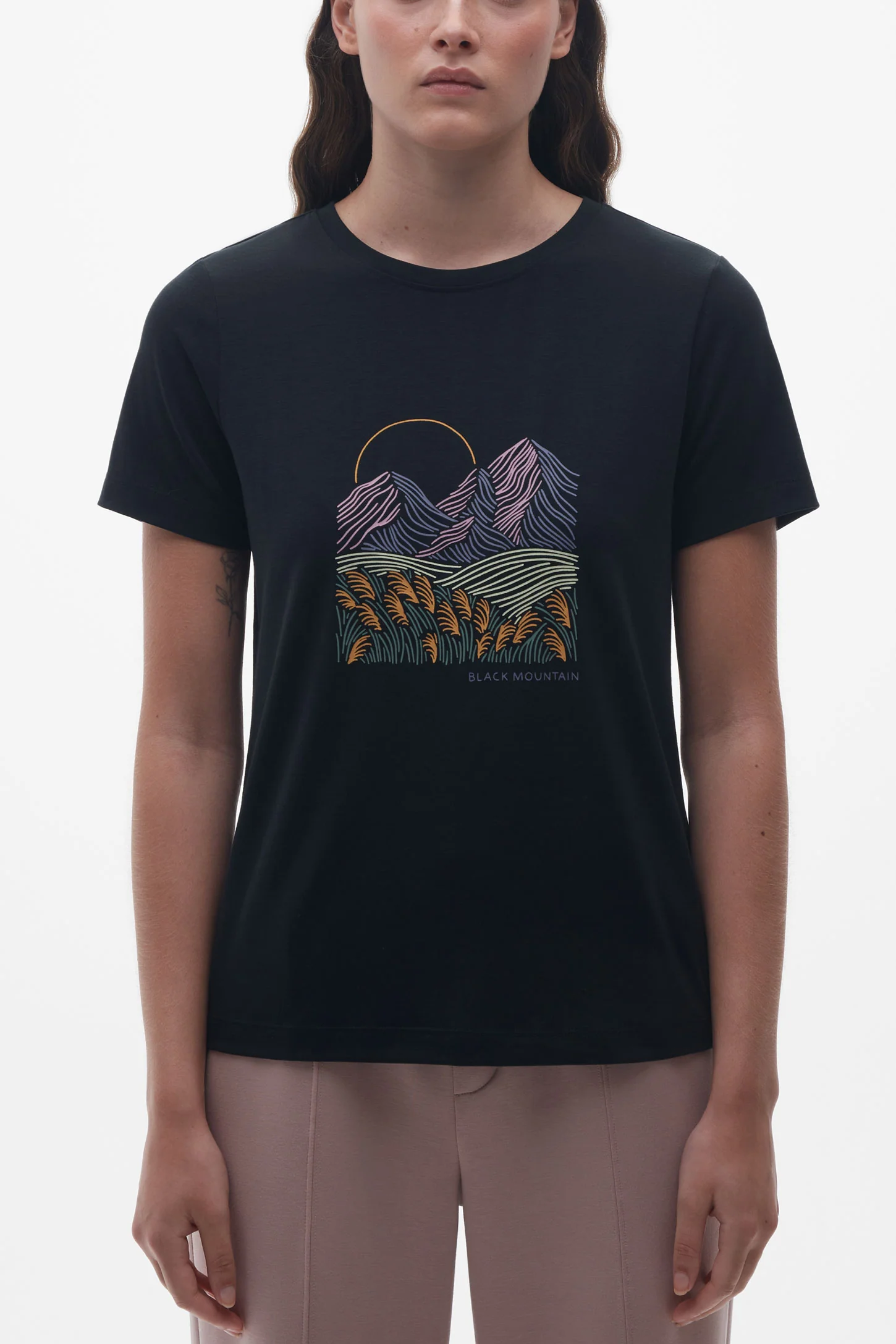 T-shirt col rond mérinos - Femme