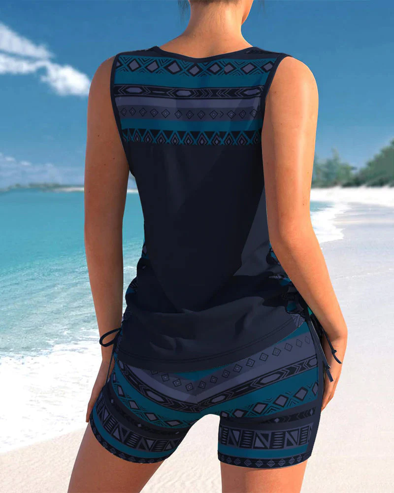 Margot - Tankini À Imprimé Feuillage Avec Tissu Léger – Image 9