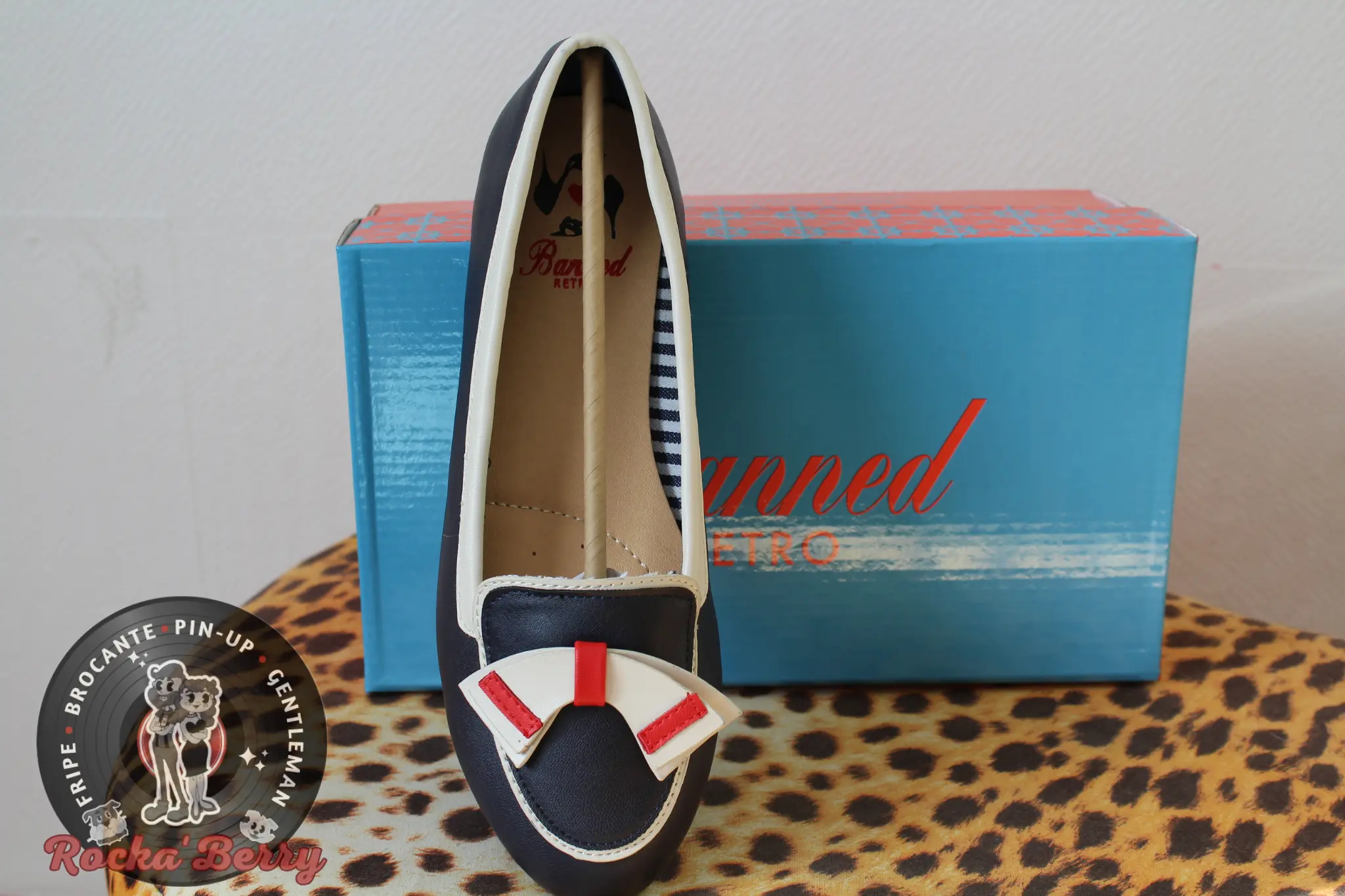 Ballerines Pin-up Navy Bleues - Banned – Image 4