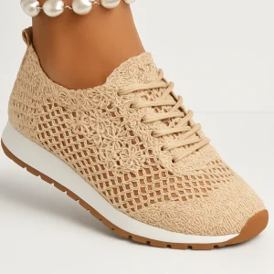 Ballerines plates en maille cuir pour usage quotidien élégant