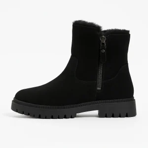 Bottes d'hiver élégantes pour femmes - bottes intermédiaires chaudes et isolées