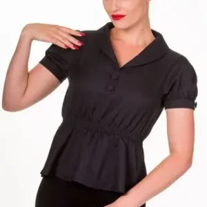 Chemisier Pinup Rétro Endora Noir - Banned