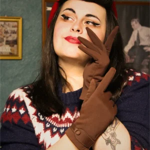 Gants Vintage : Marron Clair