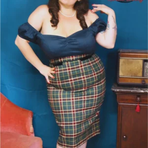 Haut Pinup Rétro Col en Cœur Vert - Banned