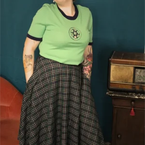 Jupe Pinup Swing Rétro Tartan - Hell Bunny