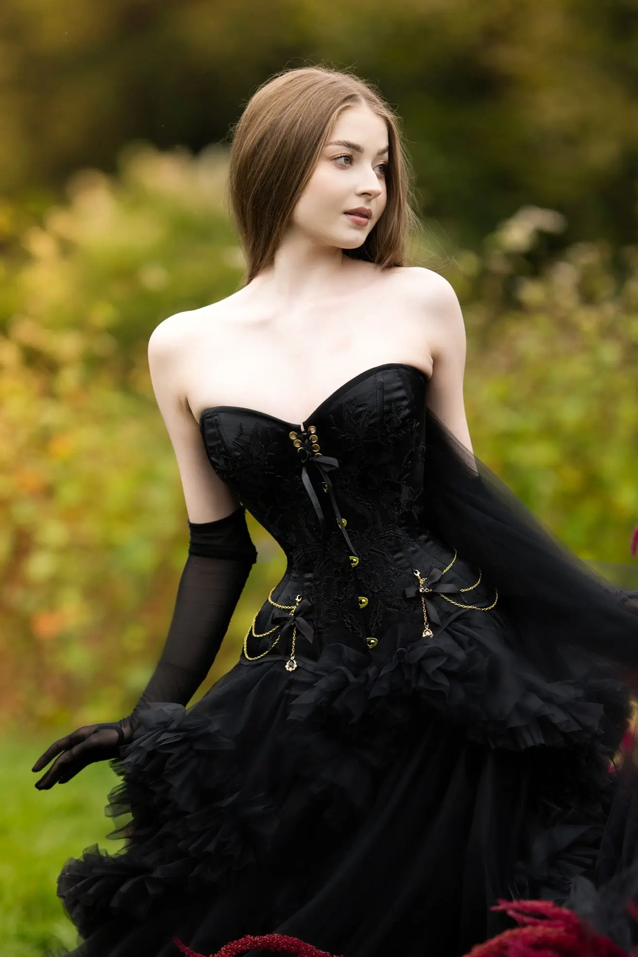 Pré-Commande : Corset Overbust Black & Gold - Rebel Madness – Image 3