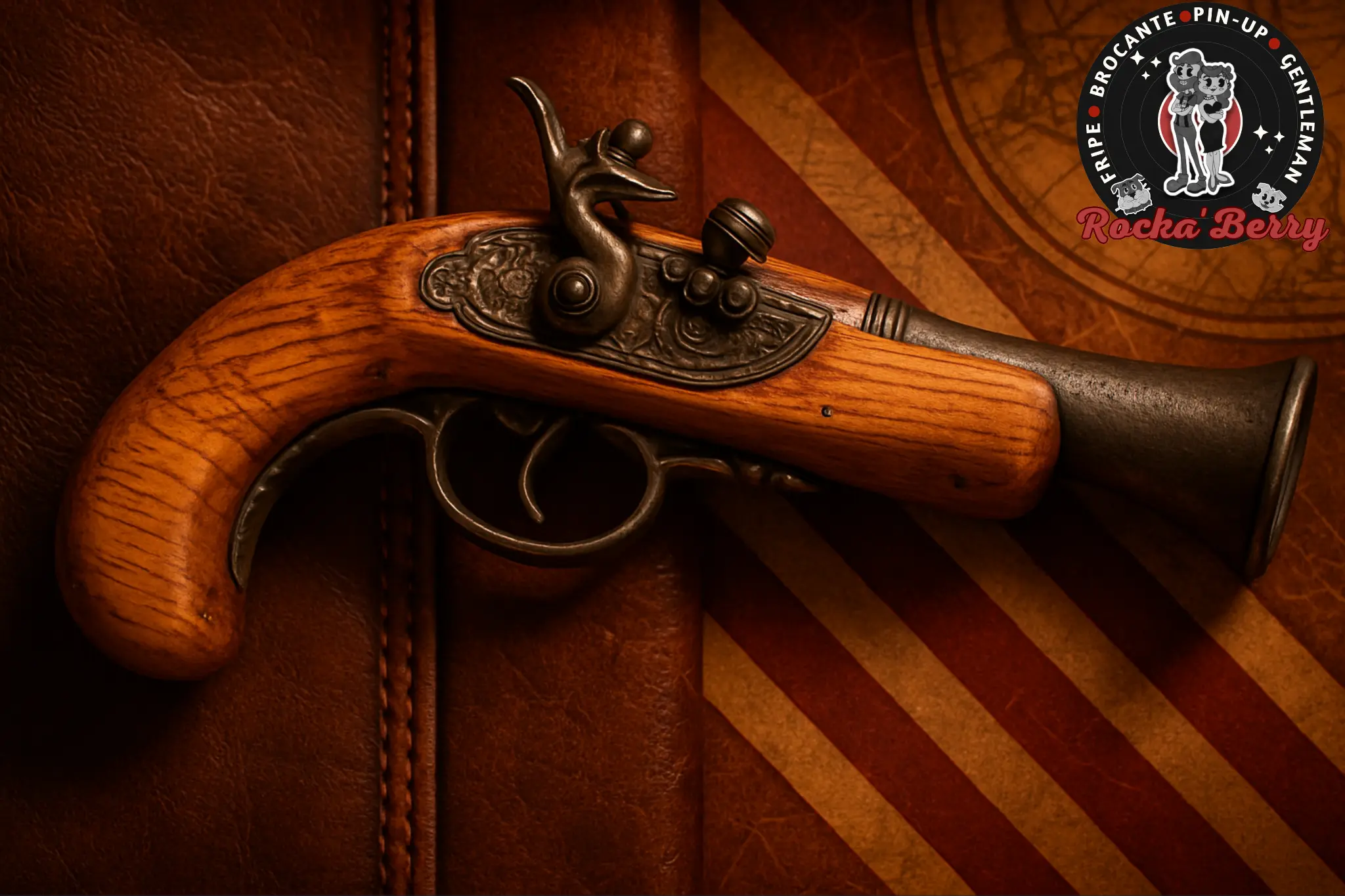 Réplique d'un Pistolet Tromblon (Arme Coloniale factice!) - Bois et Métal
