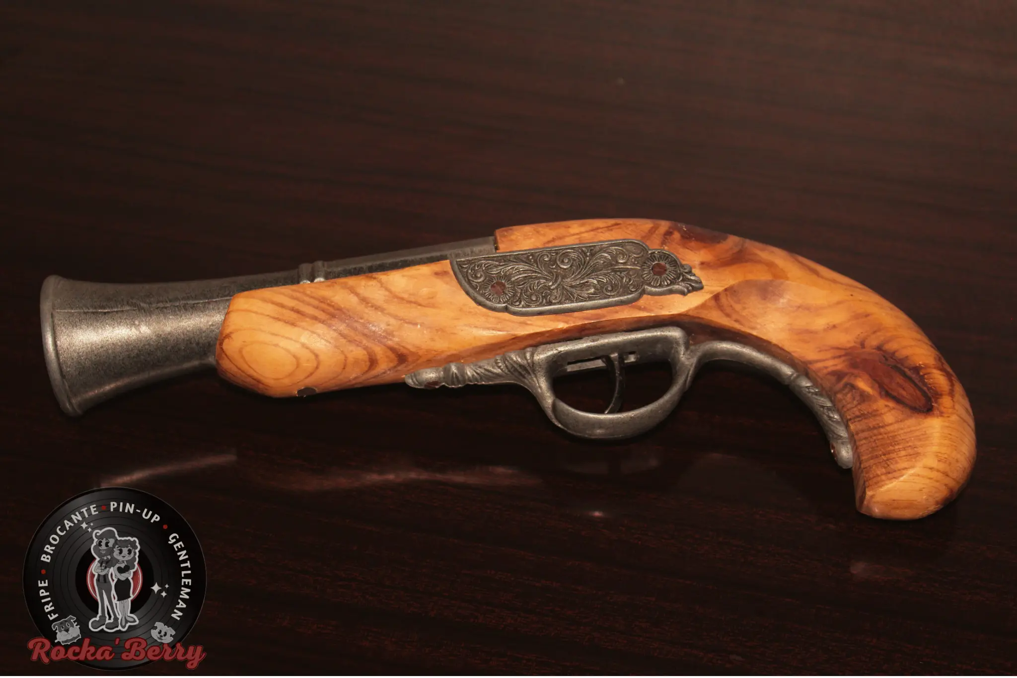 Réplique d'un Pistolet Tromblon (Arme Coloniale factice!) - Bois et Métal – Image 3