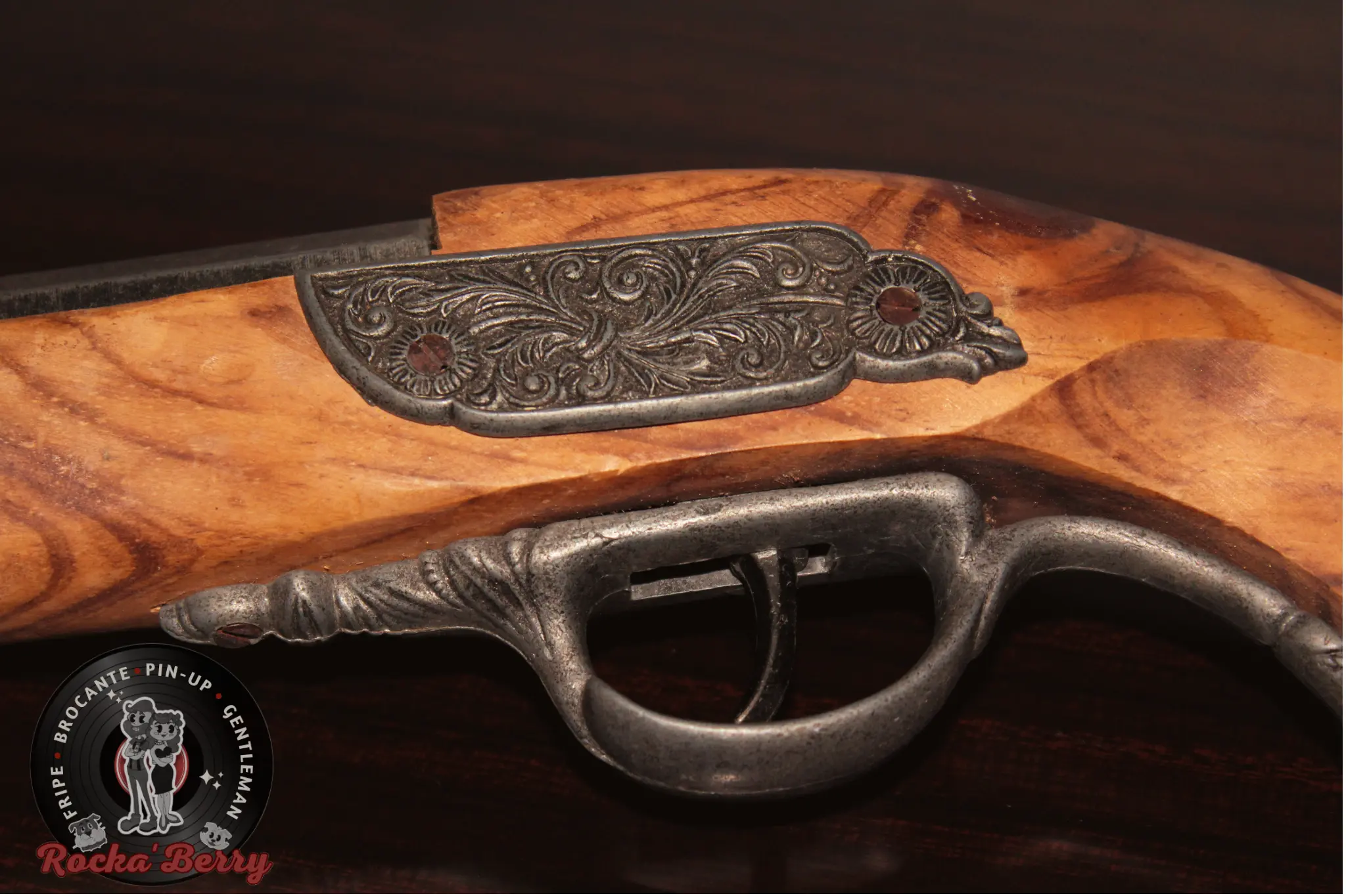 Réplique d'un Pistolet Tromblon (Arme Coloniale factice!) - Bois et Métal – Image 4