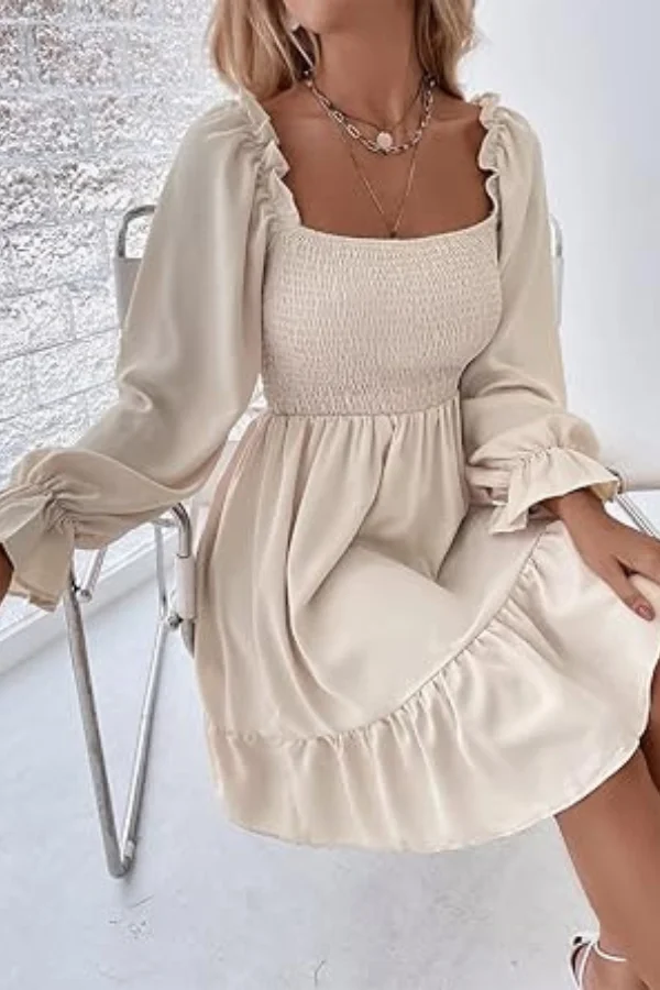 Robe Beige Mariage Champêtre – Image 2