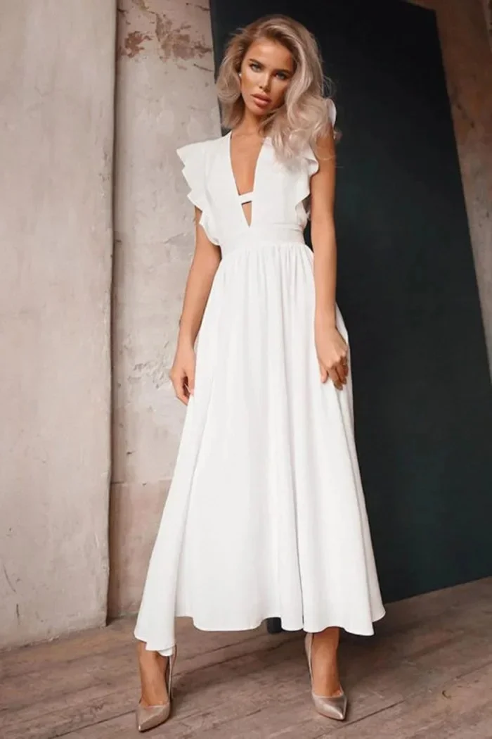 Robe Blanche Champêtre Chic