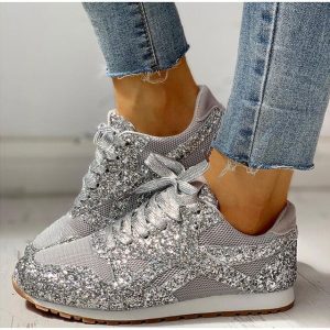 Vérène - Sneakers Scintillantes Avec Effet Pailleté Chic