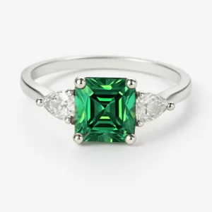 Bague moissanite 3 carats argent sterling 925 luxe