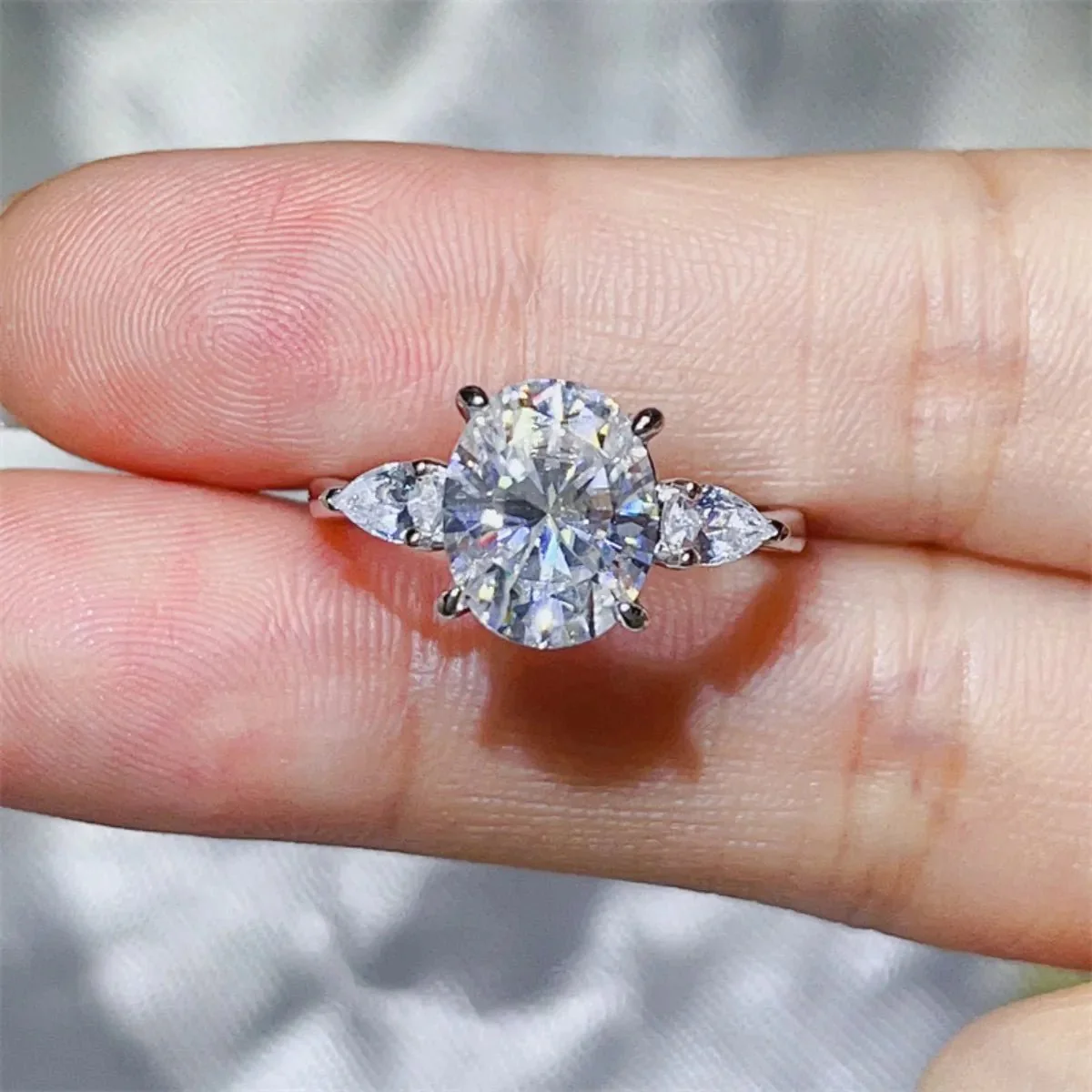 Bague Moissanite 3 Carats Élégante en Argent Sterling 925 – Image 5