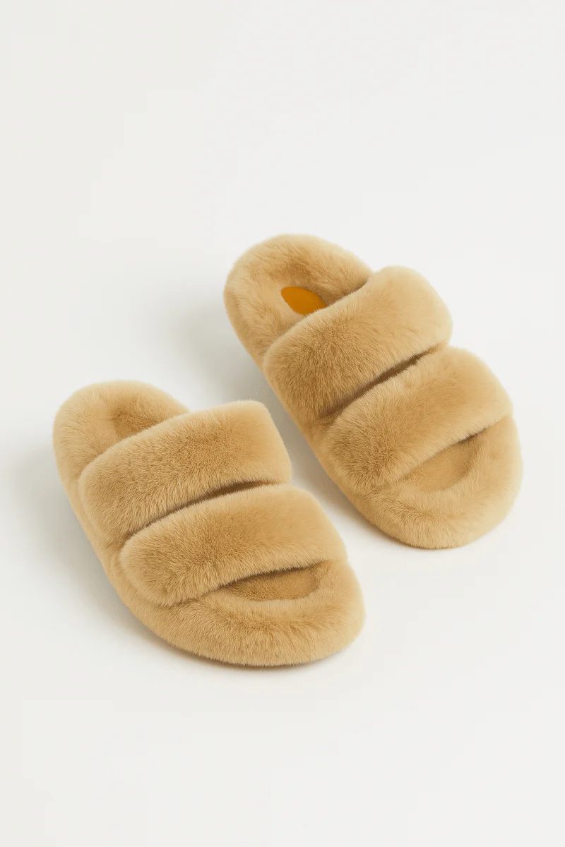 Chaussons d'intérieur épais et chauds