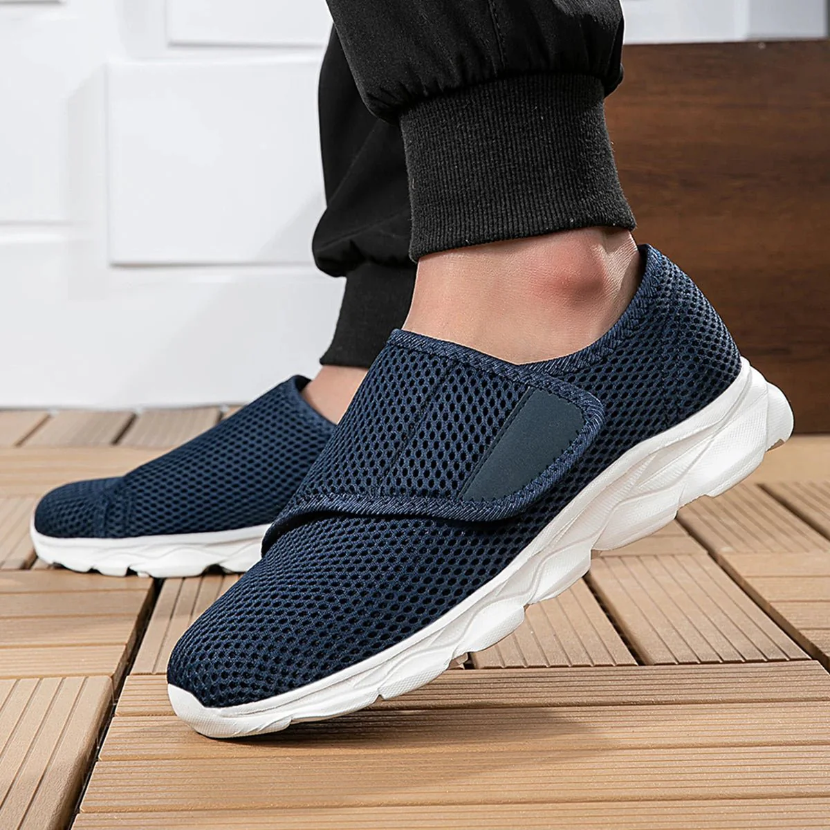 Chaussures Unisexe Confort Larges Respirantes Semelle Caoutchouc – Image 7