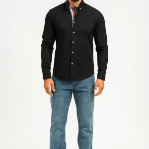 Chemise en coton homme coupe droite légère et extensible