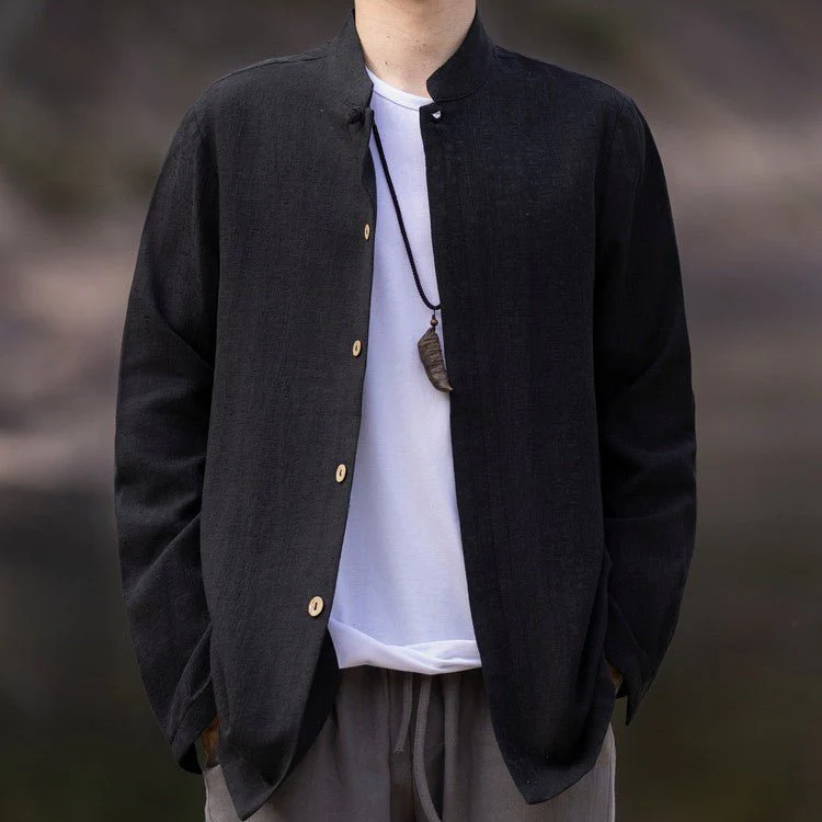 Chemise vintage à manches longues pour hommes – Image 5