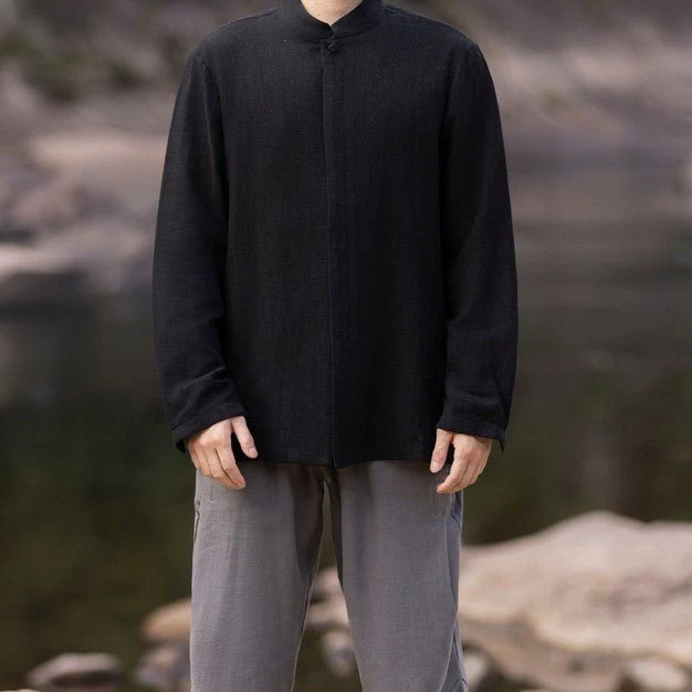 Chemise vintage à manches longues pour hommes – Image 3