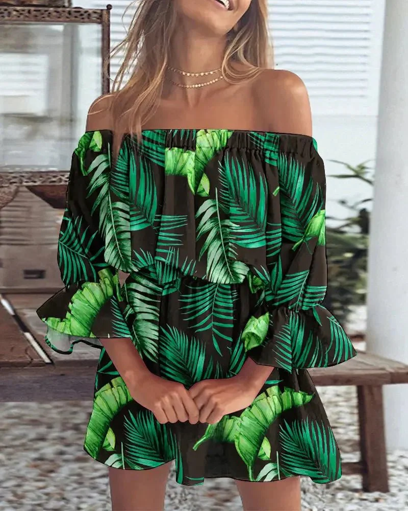 Chloe | Chic - Robe imprimée à épaules découvertes – Image 5
