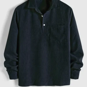 Adrien - Pull Velours Côtelé Tissu Élégant Homme