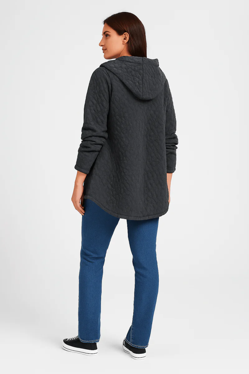 Parka à capuche surdimensionnée avec poches pour femmes – Image 2