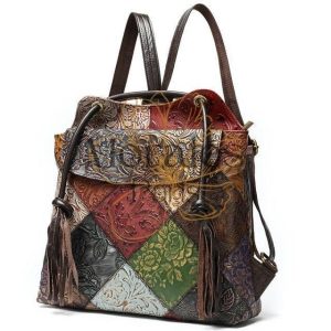 Sac à Dos Bohème Cuir Ethnique