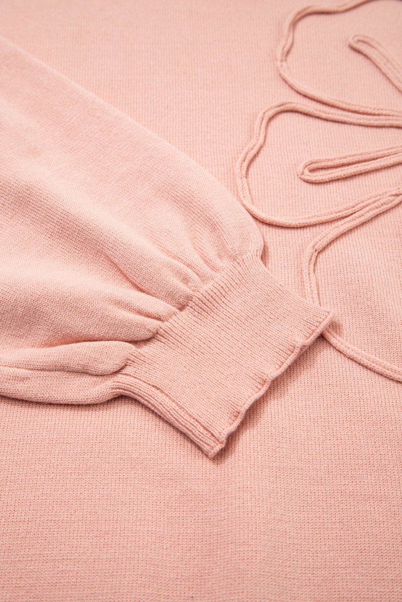Pull à manches bouffantes avec accent de grande fleur pour femmes – Image 9