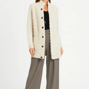 Pull ample à col montant pour femmes - manches longues