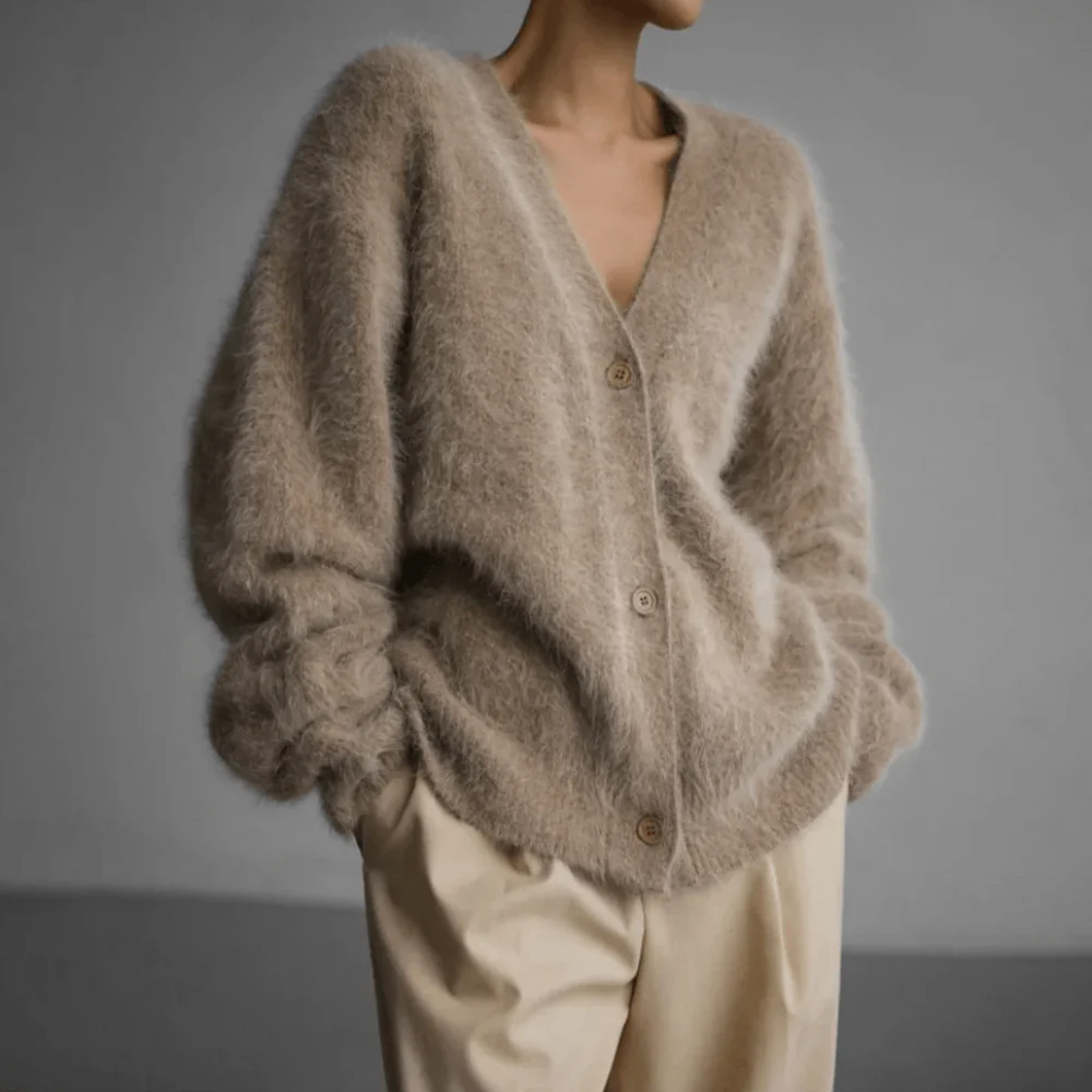 Pull cardigan à boutons à col en V pour femmes | Automne et hiver – Image 3