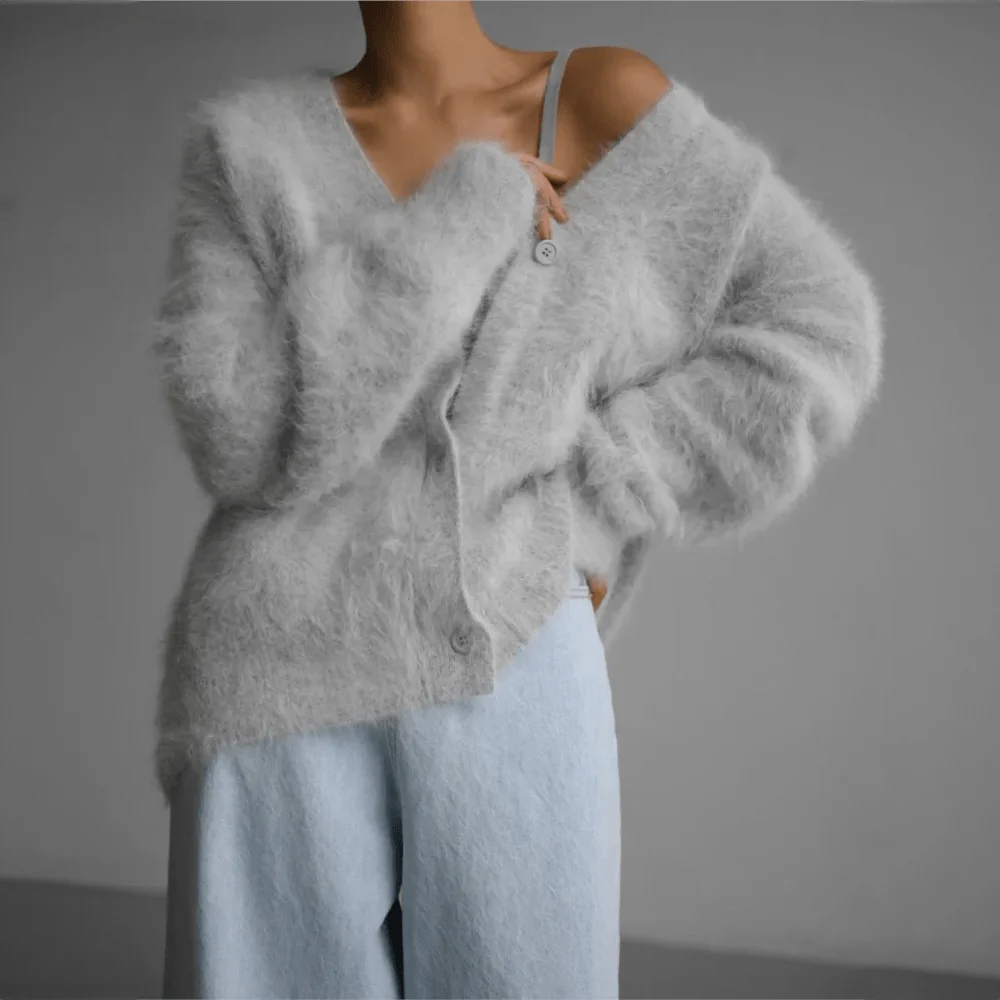 Pull cardigan à boutons à col en V pour femmes | Automne et hiver – Image 4