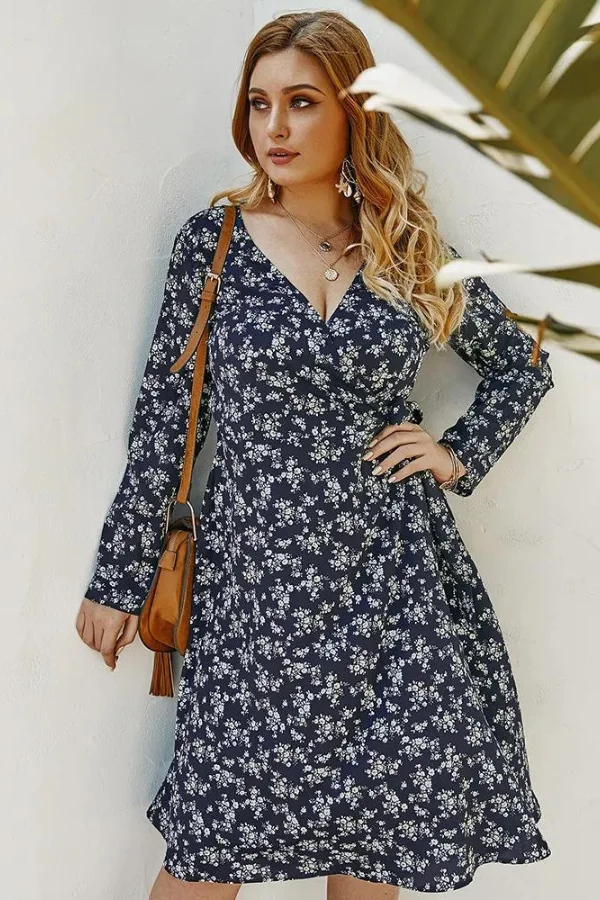 Robe Bohème Courte Grande Taille – Image 3