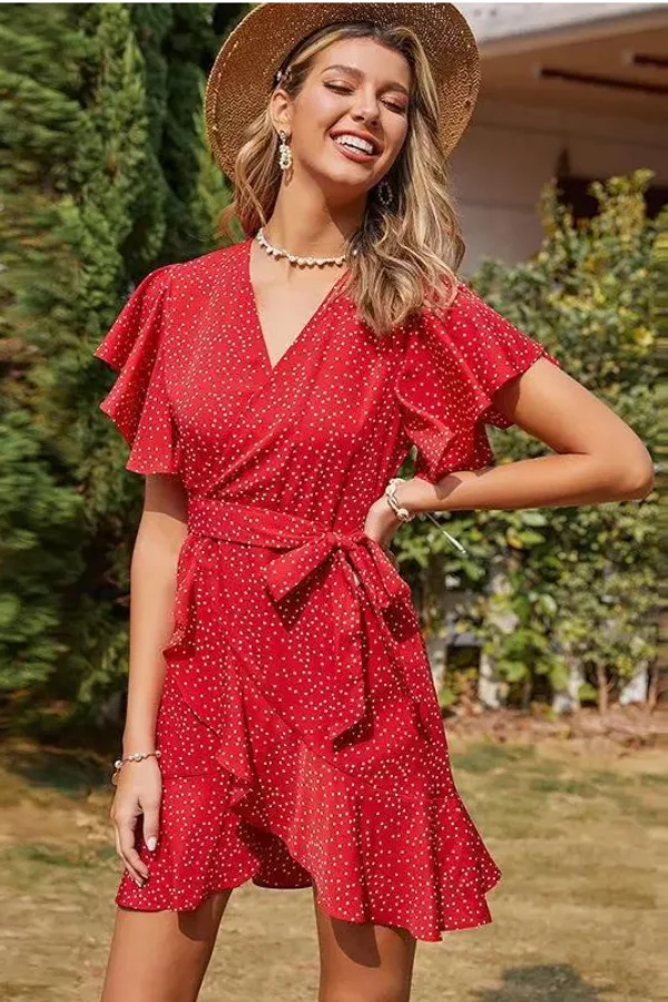 Robe Mariage Champêtre Manche Courte