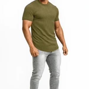 T-shirt à col rond pour homme – coupe basique confortable