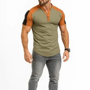 T-shirt homme basique coton extensible pour usage quotidien