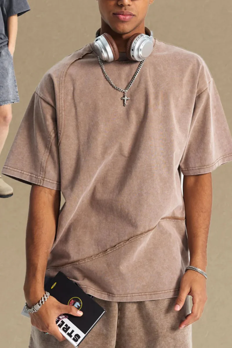 T-shirt homme basique coupe ample pour style décontracté – Image 5
