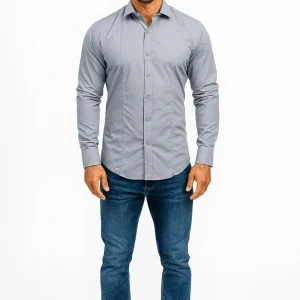 T-shirt homme coton manches longues basiques – usage quotidien
