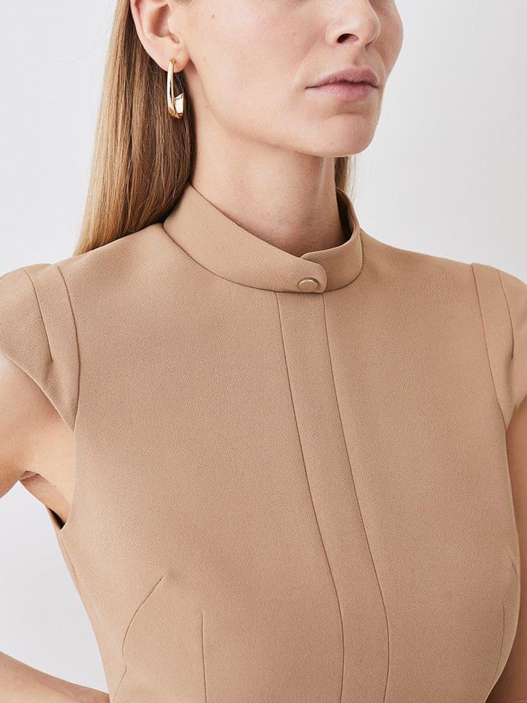 Tailored Solid Colour High Waist Military Dress (robe militaire taille haute) – Image 6