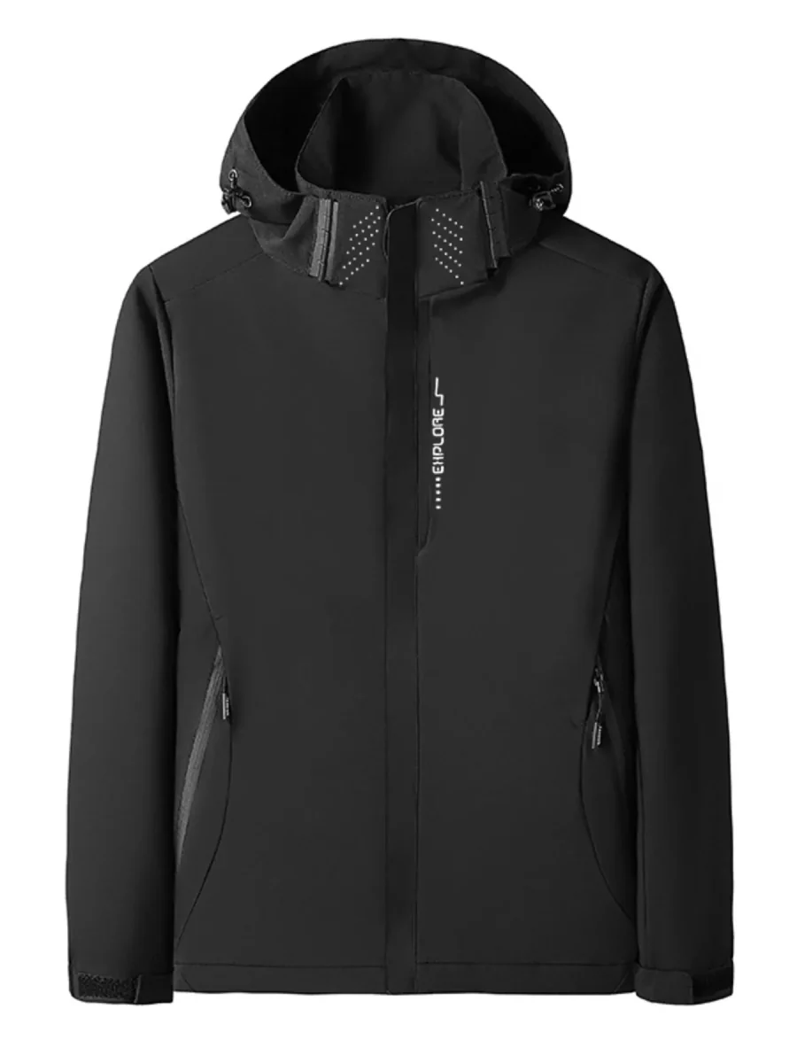 Veste à Capuche Légère Coupe Vent Grande Taille pour Hommes – Image 9