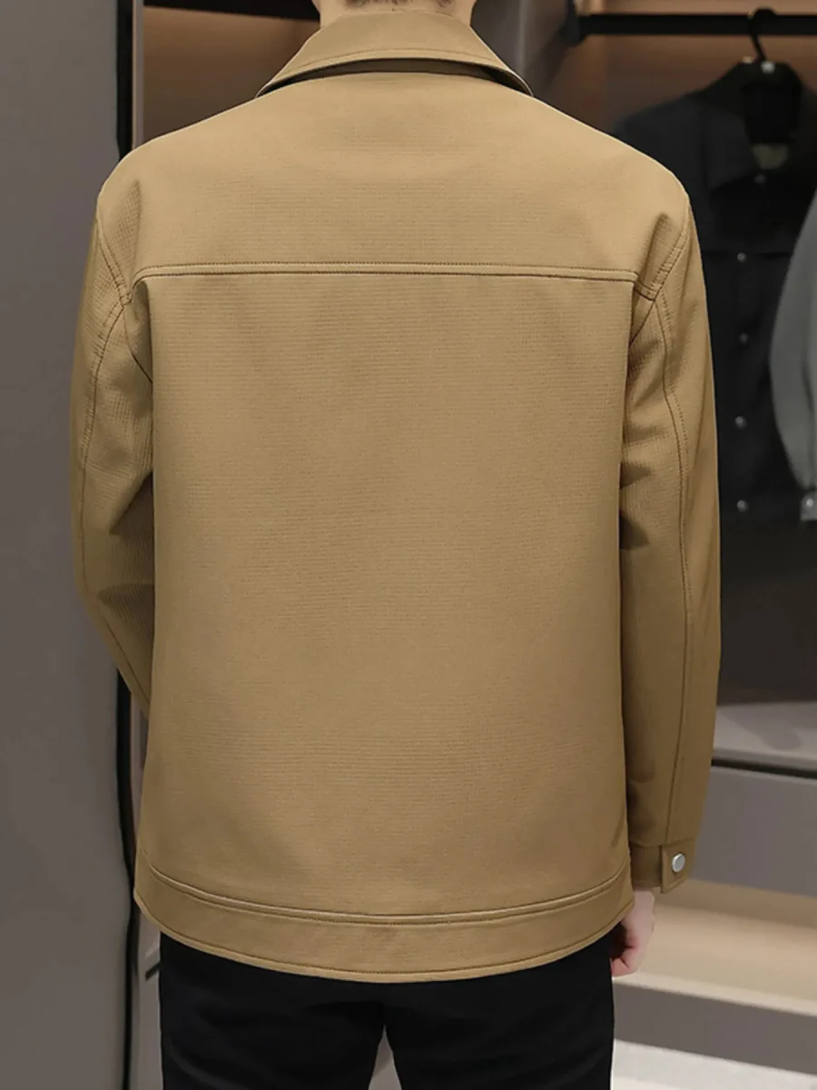 Veste Homme Grande Taille à Boutons-Pression Manches Longues – Image 8